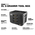 thumbnail image 2 of ToughBuilt StackTech 3-Drawer Tool Box, Durable Plastic Storage Organizer, Black, 2 of 12