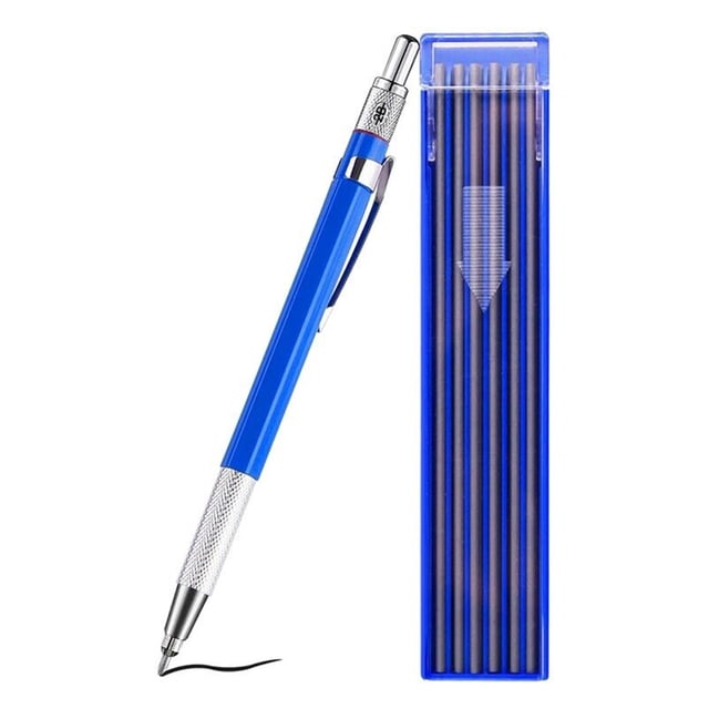 Crayon pour Soudeurs à Rayures Argentées avec 12 Recharges Rondes Argentées, Marqueur Métallique