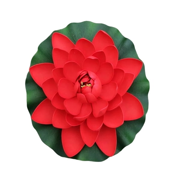 Flowers Home for Living Room and Entryway— Polyester for Indoor Use, 28 cm, Red