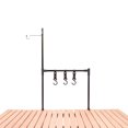 thumbnail image 4 of Hanging Desk Shelf, Base Clip Aluminum Camping Desk Rack Heavy Duty With Light Hanger 4 Hooks For Barbecue, 4 of 8