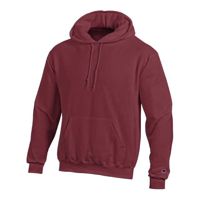 Champion Mens Double Dry Action Fleece Pullover Hoodie, L, Maroon
