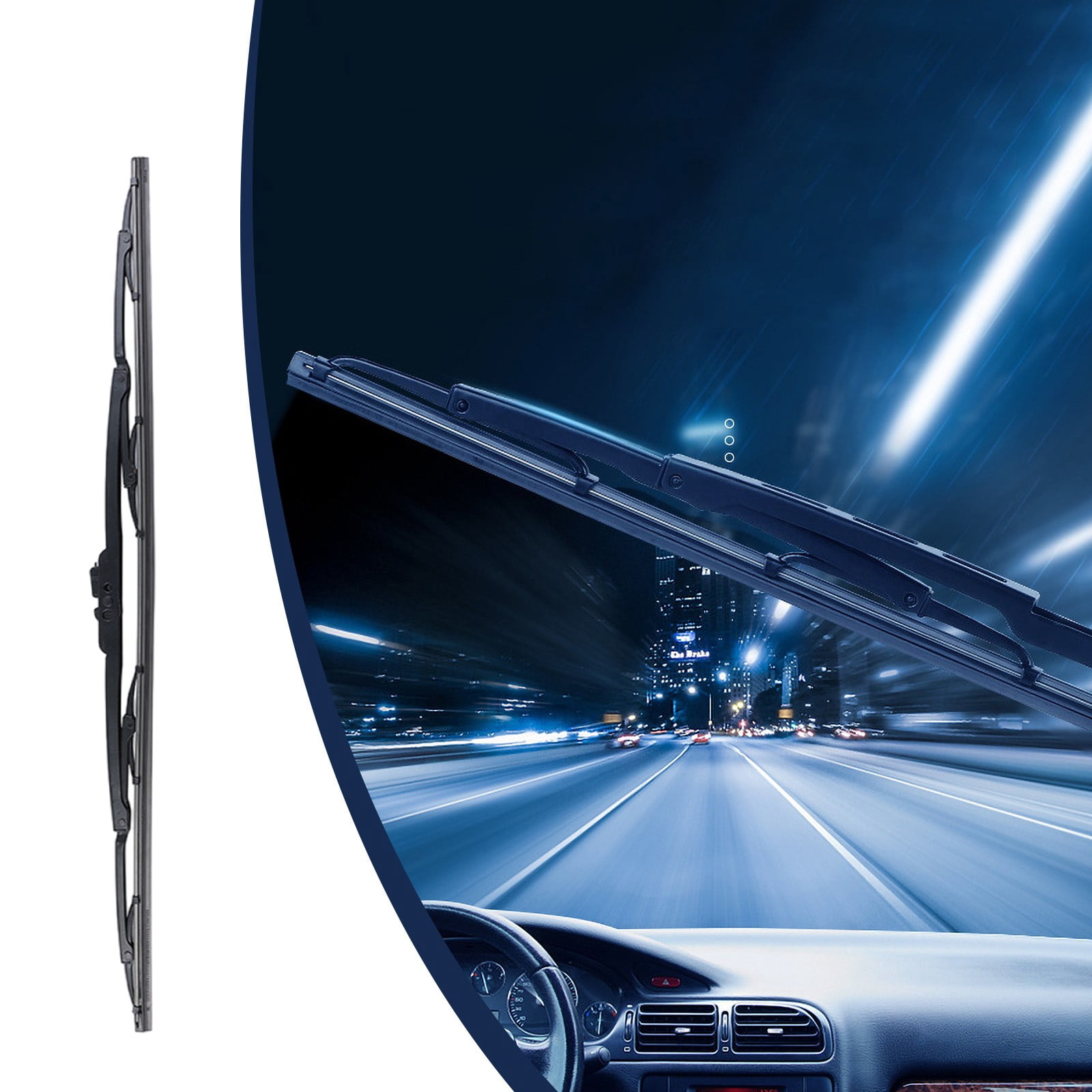 TopLLC 2-In-1 Water Repellent Wiper Blades, 20 Inch Windshield Wipers (Pack Of 1), Car Replacement Windshield Wiper Blades(U-shaped Buckle)