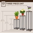 thumbnail image 4 of Outsunny 3 Paquets Support pour Plantes Intérieur, Support pour Plantes en Métal, 4 of 10