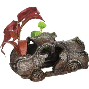 Penn Plax Voiture Wreck Small avec Plant