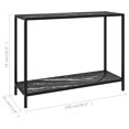 thumbnail image 4 of vidaXL Console Table Black 100x35x75 cm Tempered Glass, 4 of 4