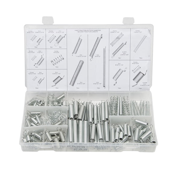 MasteelfCA 200PCS Spring Assortment Spiral Spring Galvanized Spring Set Spring Rate Extension Spring for Mechine