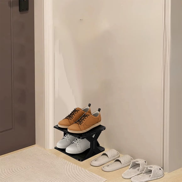 Corner Shoe Rack for Small Spaces, Space Saving Slim Profile Entryway Organizer, Easy Assembly Stackable Shoe Storage Cabinet with Removable Washable Shelves