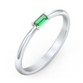 thumbnail image 3 of East-West Stackable Baguette Ring in 10K White Gold, 3 of 3