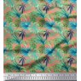 thumbnail image 1 of Soimoi Poly Georgette Fabric Tropical Leaves Print Fabric by Yard 52 Inch Wide, 1 of 5