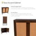 thumbnail image 2 of Sunnydaze 2-Door MDF Accent Cabinet with Built-In Shelf and Rattan Doors - 31.5" W x 15" D x 33" H  - Dark Brown, 2 of 10