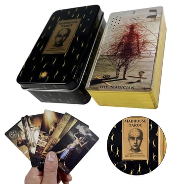 Cqxid Paper Tarot Cards Under $10 Tarot Cards With Book For Beginners Mad House Tarot Full Tarot Card Tarot Set Classic Mystical Fortune Telling Toys Perfect For Indoor Outdoor And Travel