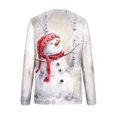 thumbnail image 5 of Sweat à Capuche de Noël pour Femmes Manches Longues Décontracté Impression de Noël Col Rond Pull Tunique Hauts Sweat-Shirts Tendance en Solde, 5 of 5