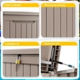 thumbnail image 3 of Coffre de Terrasse de Rangement Extérieur en Résine Gris de 230 gal - Étanche, Couvercle Verrouillable et Poignées pour Meubles de Patio, Outils de Jardin, 3 of 7