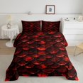 thumbnail image 2 of Erosebridal Magic Dragon Comforter Sets Queen Size, Red Animal Scales Comforter Sets Queen Size, Reversible, 2 of 7