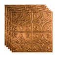 thumbnail image 1 of Fasade 2ft x 2ft Decorative Vinyl Ceiling Panel, Antique Bronze, 5 Pack, 1 of 5