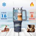 thumbnail image 3 of Gobelet 40 Oz avec Poignée et Paille Isolé Double Paroi en Acier Inoxydable Tasse de Voyage Boîte Cadeau Gobelet Réutilisable Tasse de Café de Voyage pour Bureau Tasse de Bière Isolée Portable pour Boissons Chaudes et Froides, 3 of 5