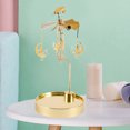 thumbnail image 4 of Abbracc Golden Rotating Candle Holder Holder Home Candlestick Centerpieces Wedding Table Moon Cat C, 4 of 9