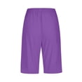 thumbnail image 5 of Timegard Womens Plus Size Shorts Elastic Waisted Drawstring Lightweight Casual Knee Length Shorts with Pockets, 5 of 5
