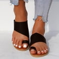 thumbnail image 5 of Fashion Minimalist Flat Thong Toe Ring Wide Fit Sandals, 5 of 5