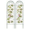 thumbnail image 1 of Costway 2 Pack Rustproof Metal Garden Trellis 71" x 20" Wire Lattice Panel for Patio Green, 1 of 9