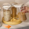 thumbnail image 3 of The Yellow Rice Dispenser for 6 Grain Storage Containers Enhances Kitchen Organization and Tissue Container Design with Rotating Convenience and Durable Construction, 3 of 6