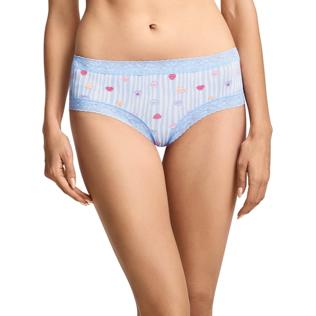 Jockey Culotte Hipster en Microfibre à Dentelle Extensible Douce pour Femmes