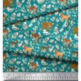 thumbnail image 2 of Soimoi Polyester Crepe Fabric Kangaroo,Elephant & Lion Animal Print Sewing Fabric Yard 52 Inch Wide, 2 of 3