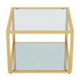 thumbnail image 2 of Table de Basse Petite Contemporaine en Métal et Verre, Jeu de 3 - Or, 2 of 7