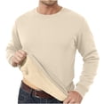 thumbnail image 2 of QIPOPIQ Chandail Ras du Cou pour Hommes Manches Longues Décontracté Chaud en Molleton Liquidation, 2 of 9