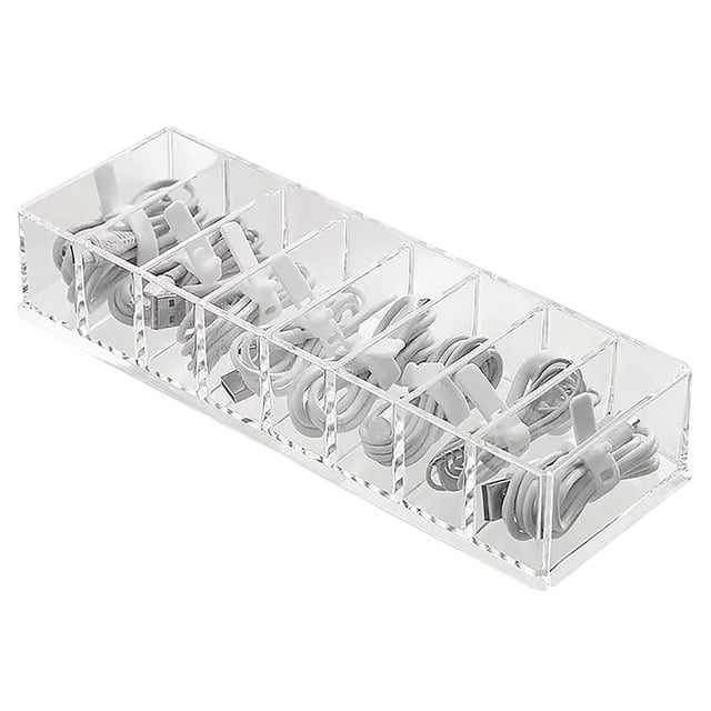 Binwennn Storage with Wheels Drawer Transparent Wire Storage With Accessories Compartment Desk Accessories With Cover