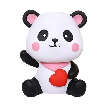 simhoa Panda Sculpture Statue d'Animal Dessin Animé Incassable Mignonne Tirelire Économie d'Argent B