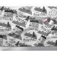 thumbnail image 2 of Soimoi White Rayon Fabric Mountains & Text Printed Fabric 1 Yard 42 Inch Wide, 2 of 5