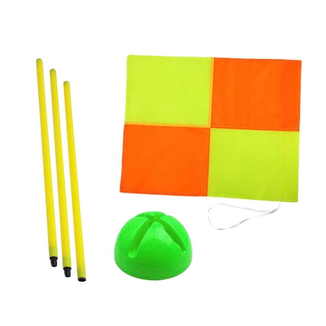S SERENABLE Soccer Corner Flag Portable Replacement with Base Football Field Corner Flag 1.5m pole green base