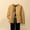 Gold, variant on LOVZFMLL Jackets for Women's Puffer Jacket Long Sleeve Buttons Quilted Down Coat Winter With Pockets