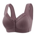 thumbnail image 2 of Bras for Women, Womans Solid Color Front Buckle Ventilate Elastic Style Medium Sized Bra Without Steel Rim, 2 of 7
