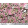 thumbnail image 3 of Soimoi Poly Georgette Fabric Leaves & Lemur Animal Fabric Prints by Yard 42 Inch Wide, 3 of 3