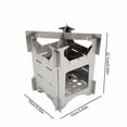 thumbnail image 3 of Kbndieu Folding Firewood Stove Mini Light Outdoor Stainless Steel Folding Firewood Stove Portable Field Hiking Mini Stove Splicing Camping Stove Kitchen Essentials, 3 of 8
