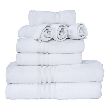 Fabstyles Ensemble de serviettes 8 pièces, serviettes en peluche et absorbantes à usage quotidien, 2 serviettes de bain, 2 essuie-mains et 4 débarbouillettes pour chambre d'amis, salle de bain, articl