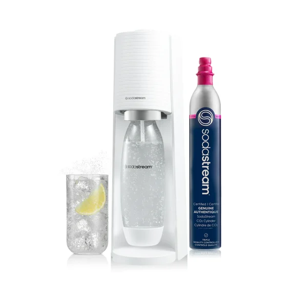 Sodastream Terra (Blanc) – Machine à eau pétillante avec CO₂ et bouteille de gazéification