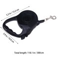 thumbnail image 2 of Raindrops Automatic Retractable Dog Leash Black with One Handed Stop and Large Handle, 2 of 6