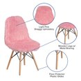 thumbnail image 2 of Shaggy Dog Hot Pink Accent Chair, 2 of 9