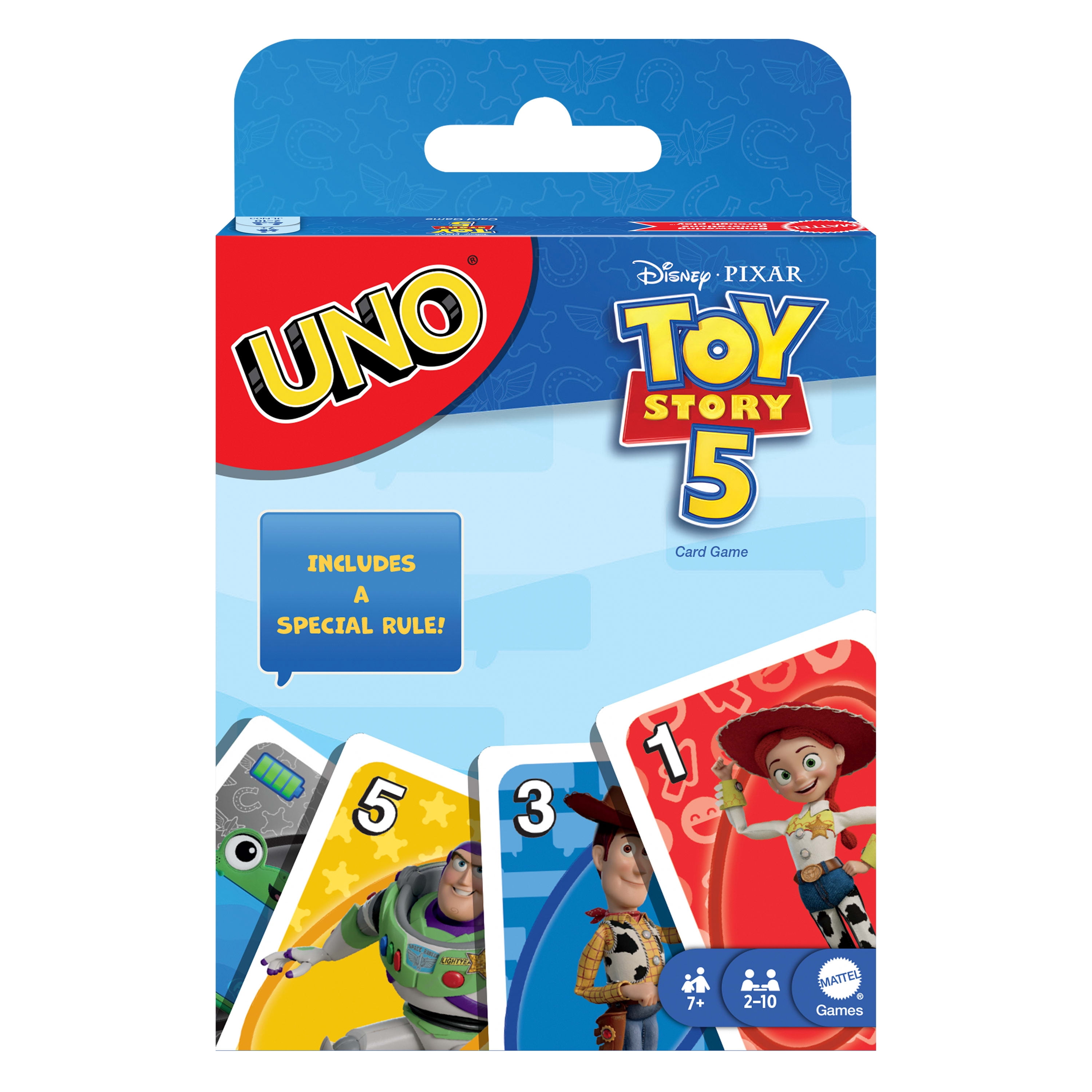 UNO Disney and Pixar Toy Story 5 Card Game for Kid, Adult & Family Nights, Deck Inspired by the Movie