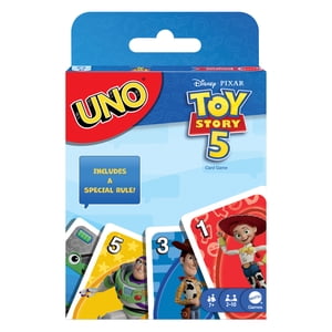 UNO Disney and Pixar Toy Story 5 Card Game for Kid, Adult & Family Nights, Deck Inspired by the Movie