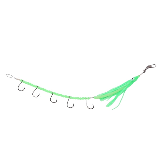 Hameçon Pieuvre, Rotation à 360°, Forte Pénétration, Hameçon Corde Pieuvre pour la Pêche Vert Lumineux
