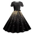 thumbnail image 1 of VEKDONE Liquidation 2025 Robes Vintage pour Femmes à Manches Courtes Robe de Thé Robe Formelle pour Invitée de Mariage, Robes Hawaïennes pour Femmes, 1 of 3