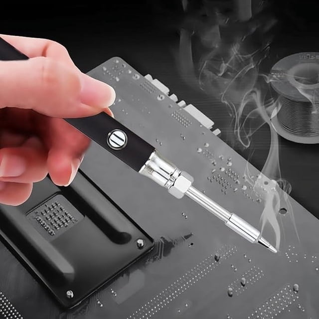 Birdeem Kit de Fer à Souder, Stylo pour Batterie de Chariot, Kits de Fer à Souder à Fil 3 Niveaux de Tension Réglables Batterie 650Mah Stylo de Chariot avec Adaptateur Usb Kits d'Outils de Soudage, Kit d'Outils pour la Maison, Kit d'Outils pour l'Électronique