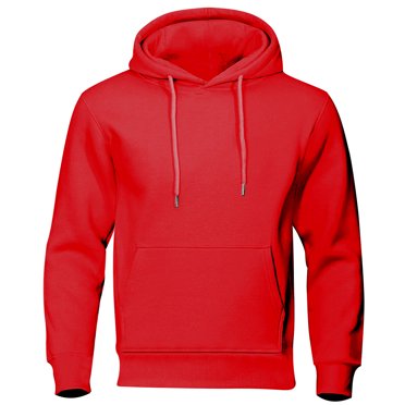aohooy Chandails à Capuche Simples pour Hommes Confort Couleur Unie Chandails à Capuche avec Poche Automne Molleton Basique Manches Longues Chandails à Capuche Surdimensionnés Rouge, TG