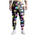 thumbnail image 1 of 80S Costumes for Men Wide Legged Cotton Pants Joggers Pants Casual Pants Lavender Pants Men Running Pants with Drawstring Stocking Gift Boy 90S Outfit for Men, 1 of 5
