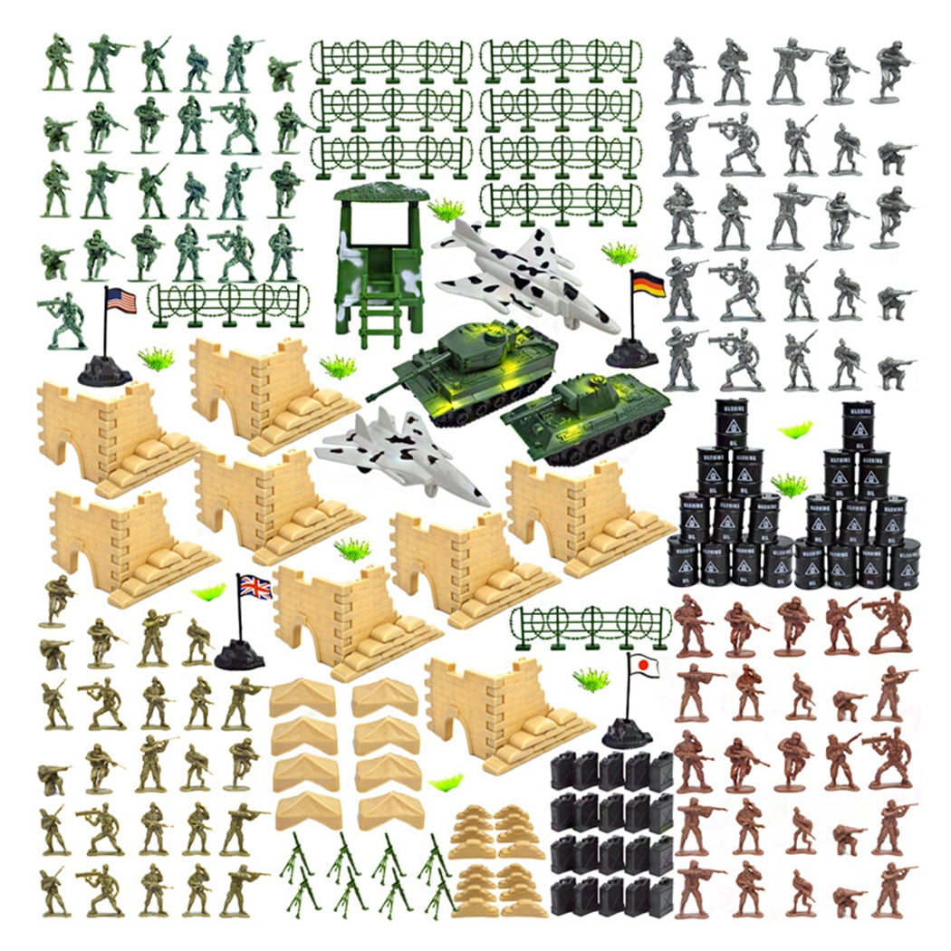 250PCS Soldier Toy Set Interactive Battlefield Playset Army Action Figure