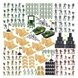 250PCS Soldier Toy Set Interactive Battlefield Playset Army Action Figure
